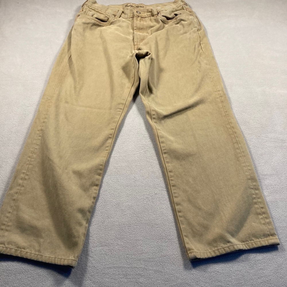 Indigo Palms Jeans Men 35x30 Khaki Straight Classic Fit Khaki
